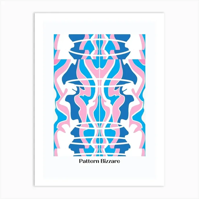 Pattern Bizarre In Blue Art Print by Little Dean