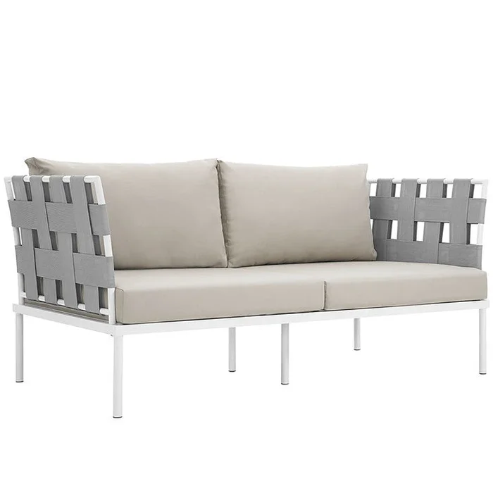 Peace Outdoor Patio Aluminum Loveseat