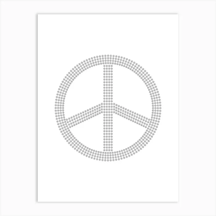 Peace Symbol Art Print by The Crayon Studio