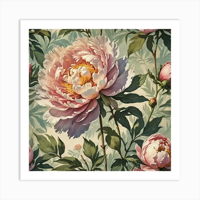 Peonies Art Print by Sam at Artful Ai Blog