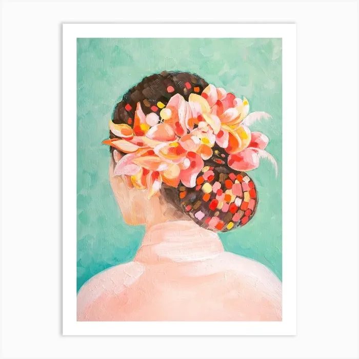 Peppermint Girl Art Print by Pretty Painter