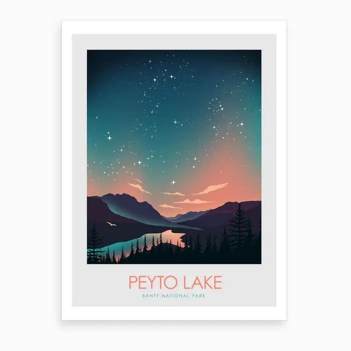 Peyto Lake Banff Art Print by Studio Inception