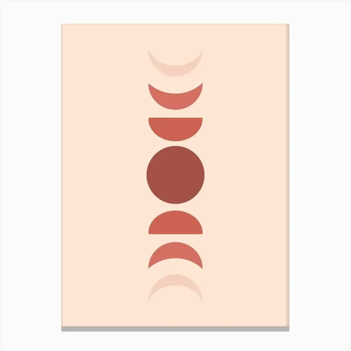 Phases Of The Moon 1 Canvas Print by Love, Mezay