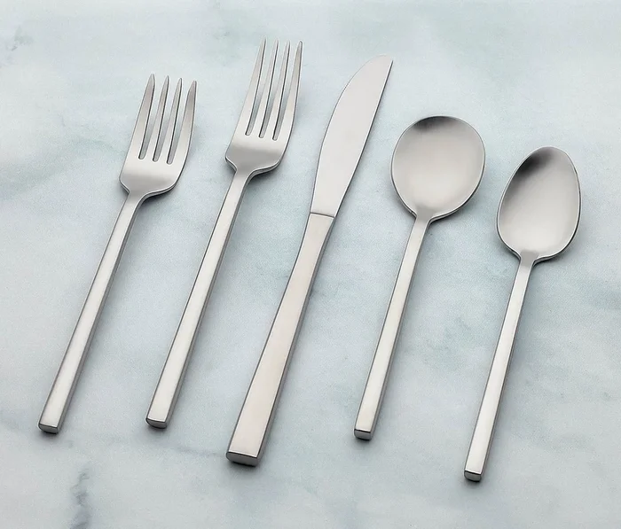 Phoenix Stainless Satin Matte Finish Silver Forged Flatware 10 PC.