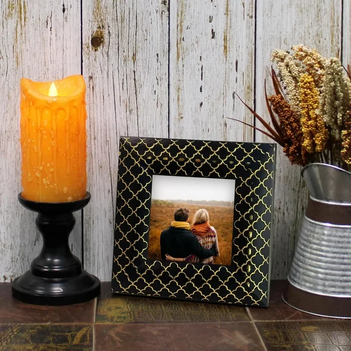 Photo Frame for Tabletop | Plexiglass, Frame for Home and Office Decoration (Black, 5×5 Inch)