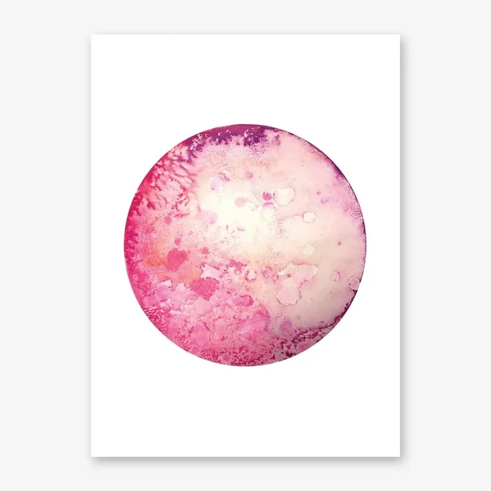 Pink Moon Art Print by Julia Hariri