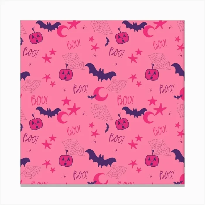 Pink Pumpkin On Pink Canvas Print by MiniPopTart