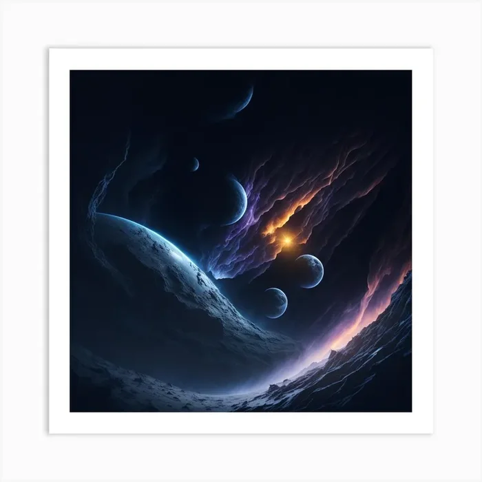 Planets In Space Art Print by Tarn000
