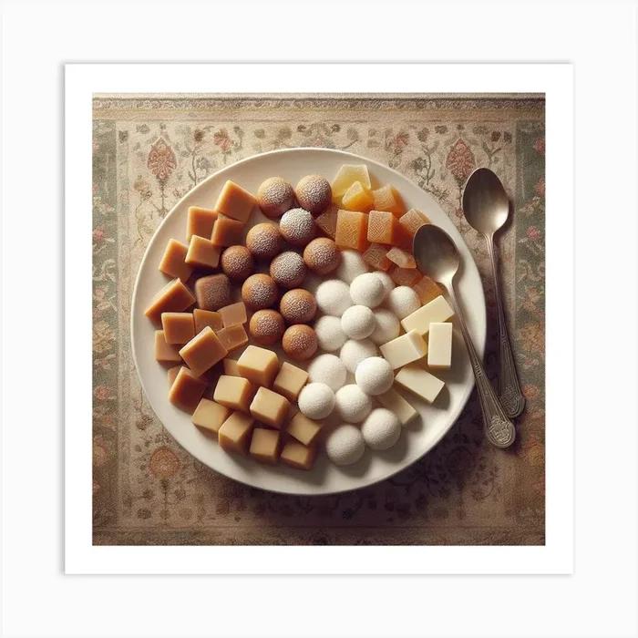 Plate Of Sweets Art Print by RahKh