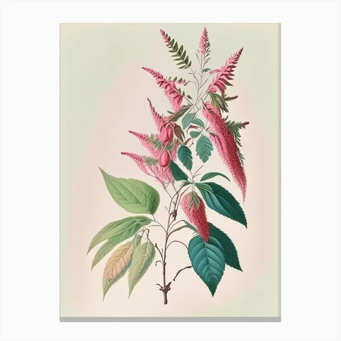 Poison Sumac Vintage Pastel 1 Canvas PrintL& by Leaf & Stem Studio