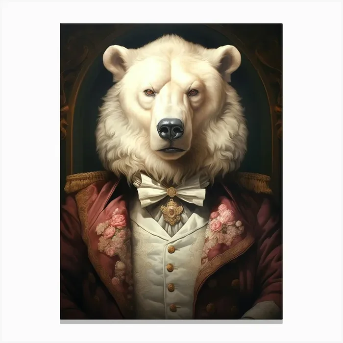 Polar Bear 2 Canvas Print by maebyfazar