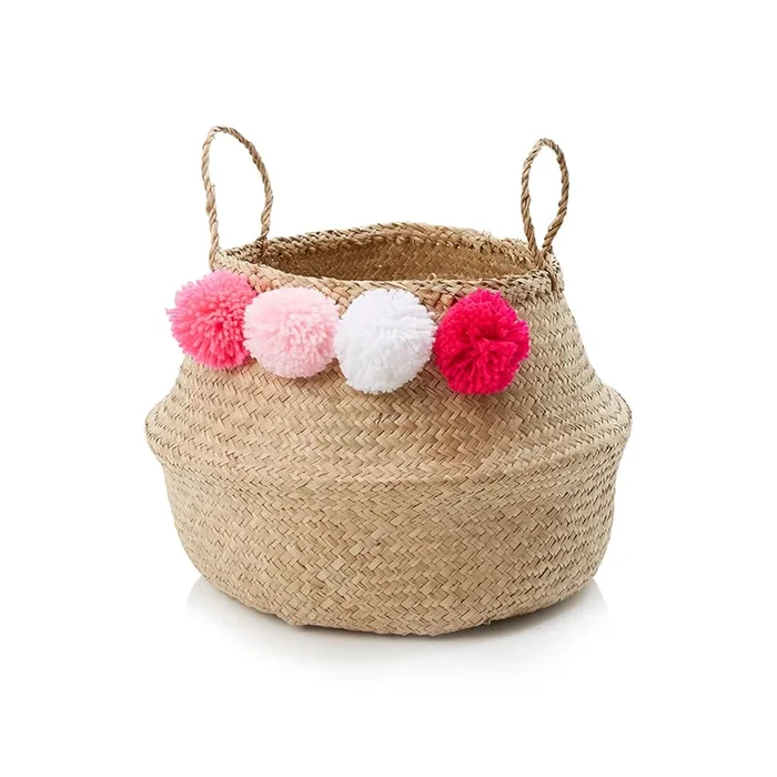 Pom Pom Basket Pink