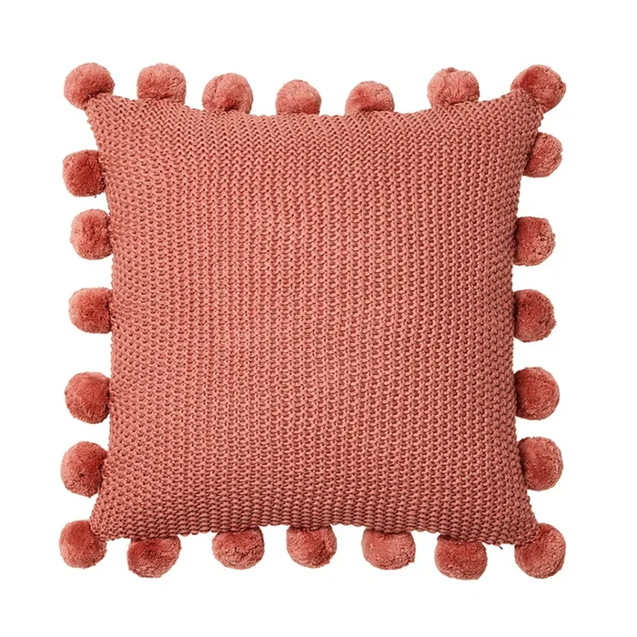 Pom Pom Cushion Dusty Peach