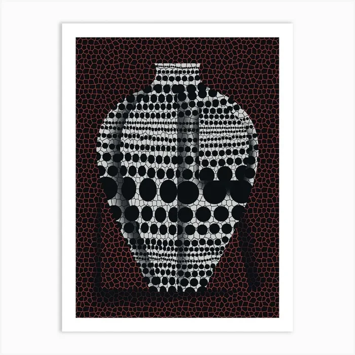 Pop Art Cubic Vase Art Print by Little Dean