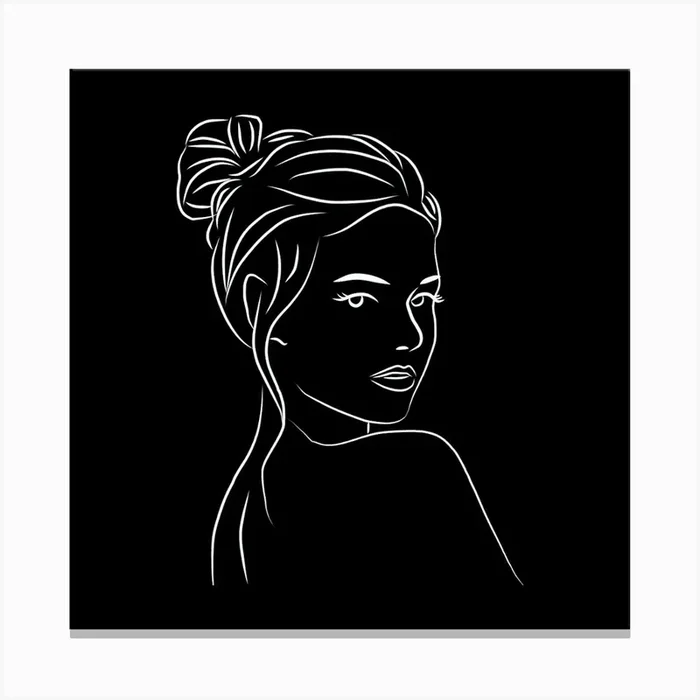 Portrait Of A Woman 4 Canvas Print by leen859