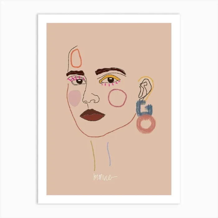 Portrait Of A Woman Art Print by mmvce