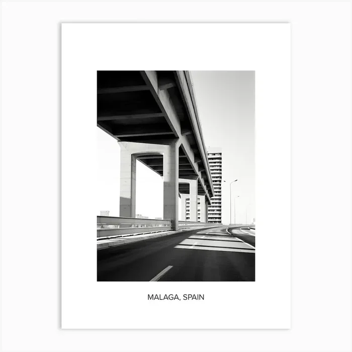 Poster Of Marseille, France, Photography In Black And White 3 Art Print by Monochrome Vistas