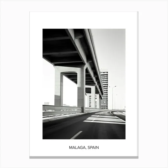 Poster Of Marseille, France, Photography In Black And White 3 Canvas Print by Monochrome Vistas