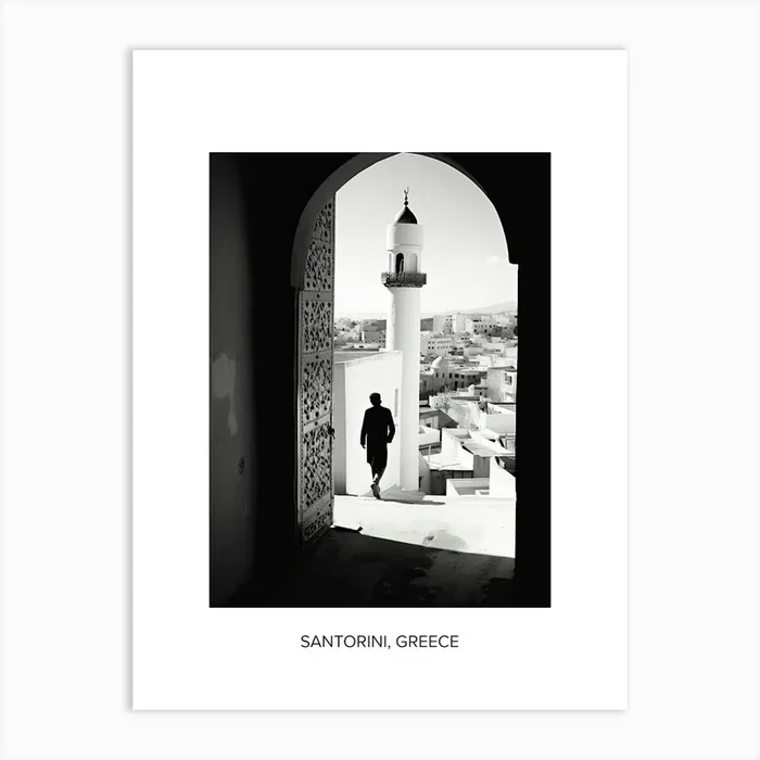 Poster Of Tangier, Morocco, Photography In Black And White 3 Art Print by Monochrome Vistas