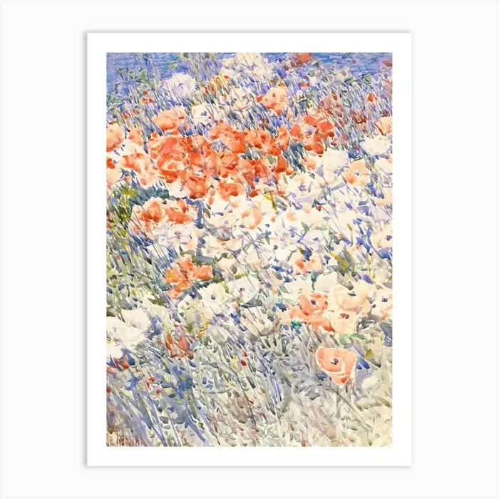 Pretty Watercolour Florals Vintage Floral Painting Art Print by Tessie Design Studio