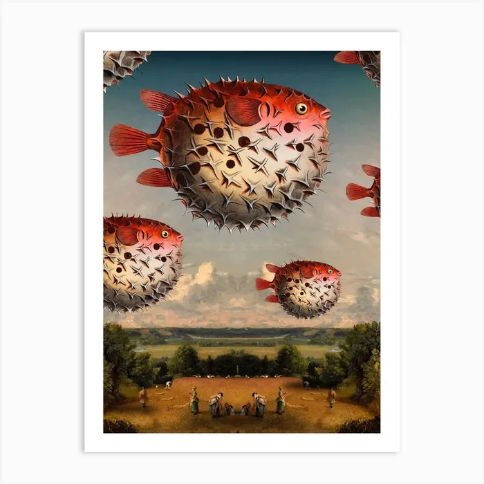 Puffer Fish Art Print by stephen buckley