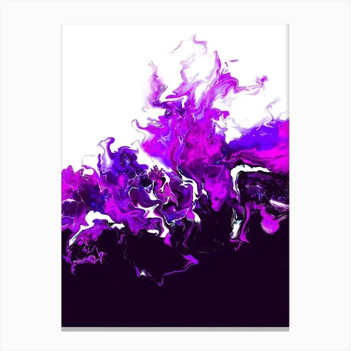 Purple Colorful Wave Canvas Print by Spellbound Fine Art