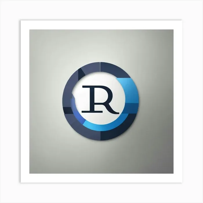 R Logo Art PrintRC by Rado corner