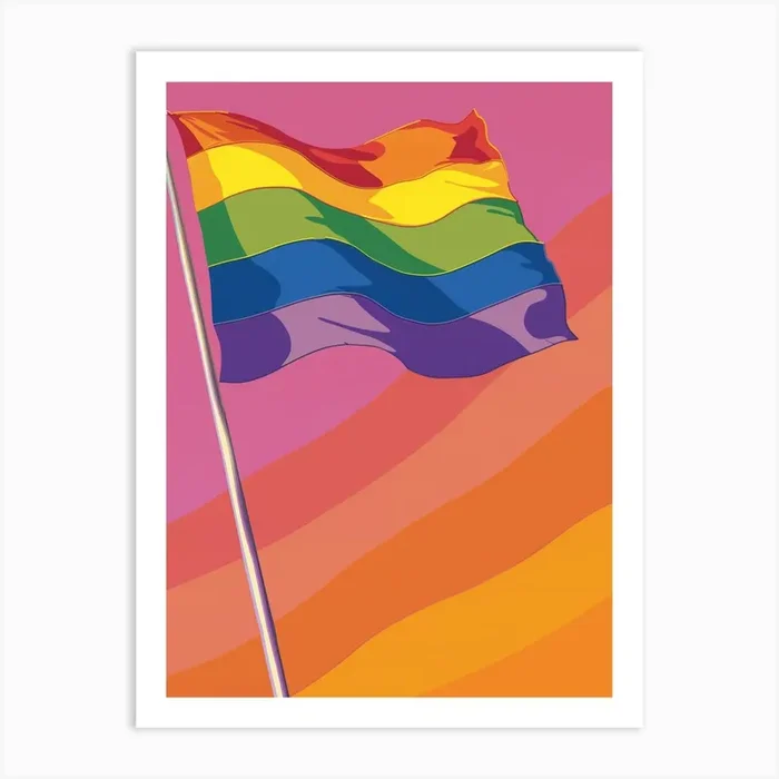 Rainbow Flag Art Print by DamianLuna