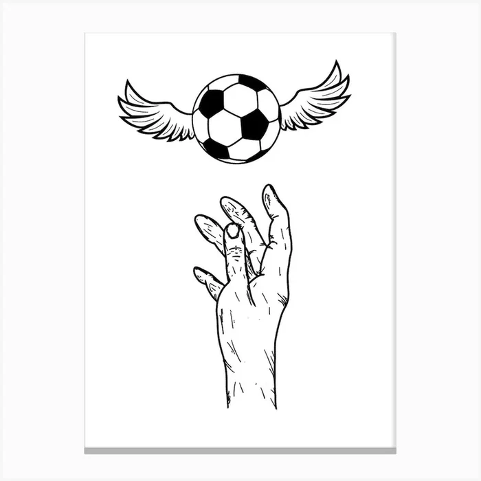 Reach For Glory Fine Line Canvas Print by JDuke Illustrations