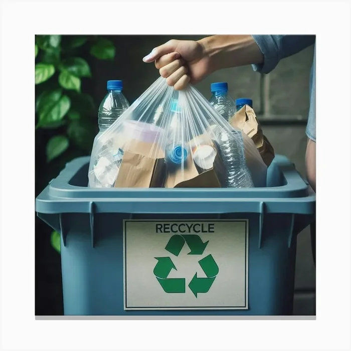 Recycling Bin 1 Canvas PrintW by wesam