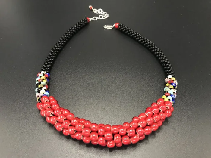 Red Crochet Necklace