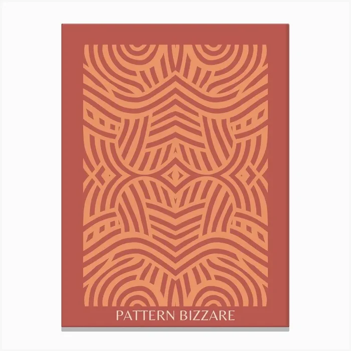 Red Pattern Bizarre 2 Canvas Print by Little Dean