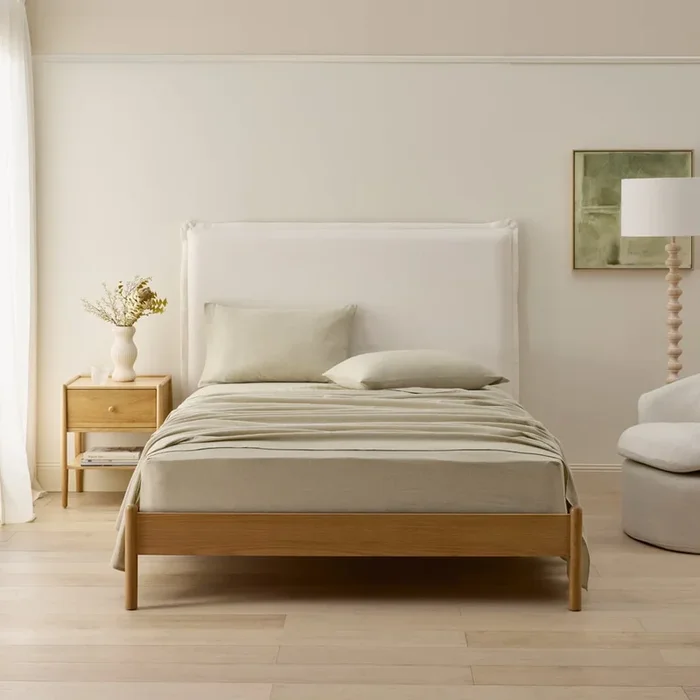 Relaxed Linen Look Matcha Sheet Set