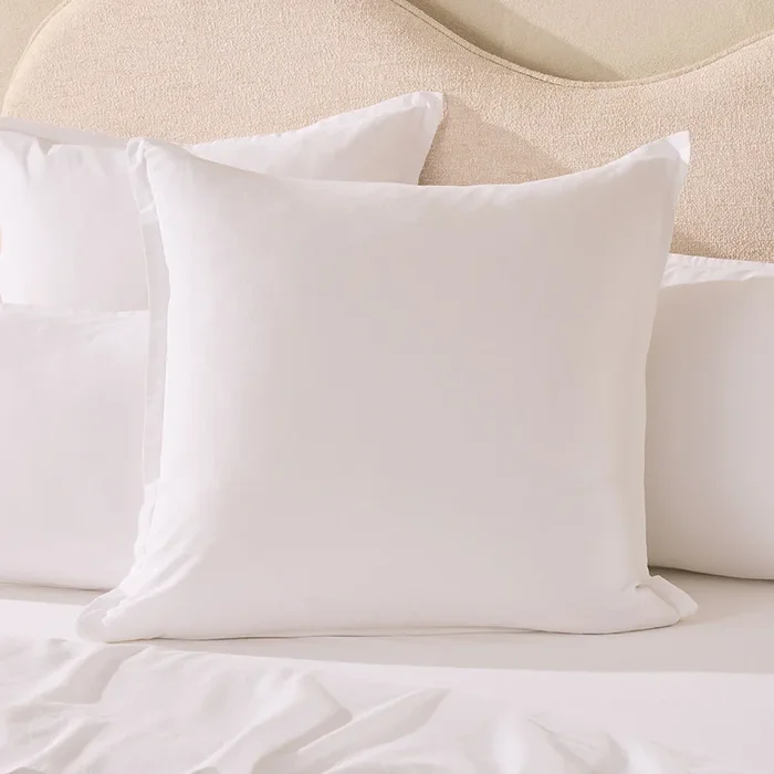 Relaxed Linen Look White Pillowcases