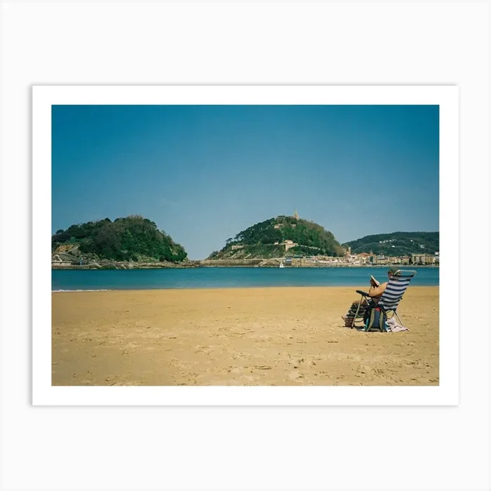 Relaxing in San Sebastian Art Print by Harry Hutchison