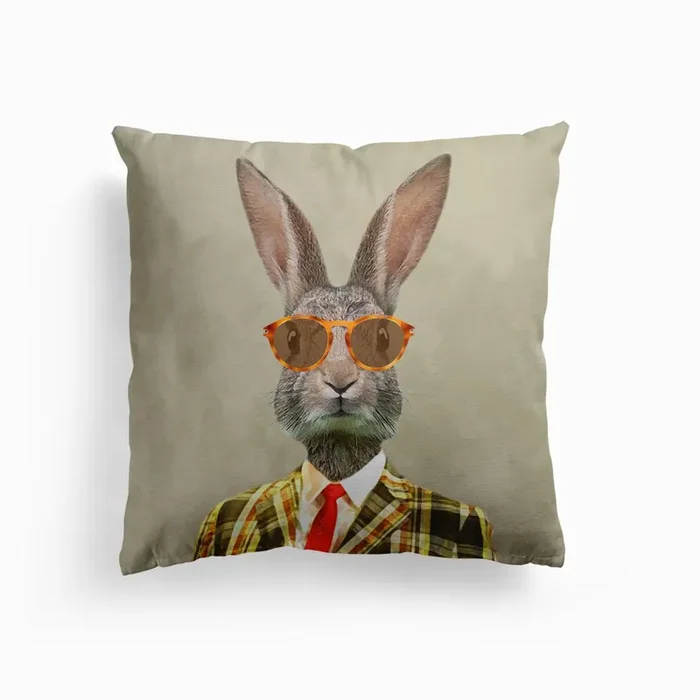 Retro Rabbit Cushion by Coco Deparis