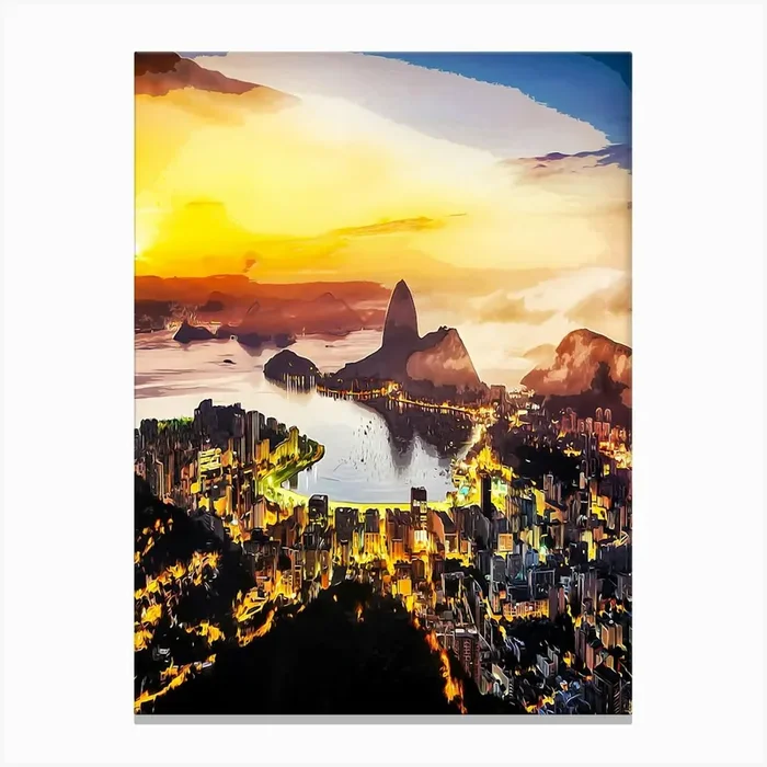 Rio De Janeiro Sunrise Canvas Print by SonDavid