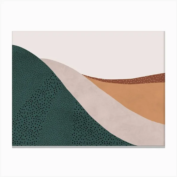 Rolling Hills Abstract Canvas Print by Indio Page