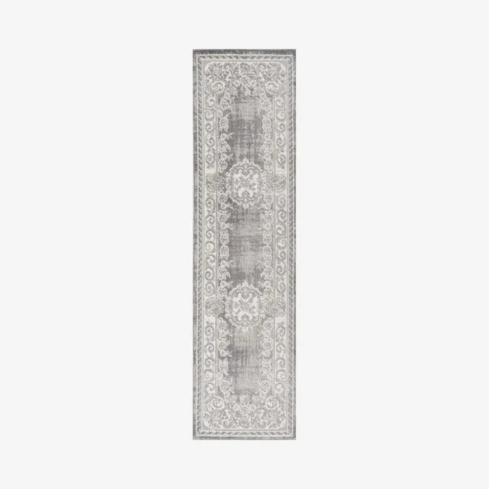 Rosalia Cottage Medallion Runner Rug – Ivory / Grey by JONATHAN Y