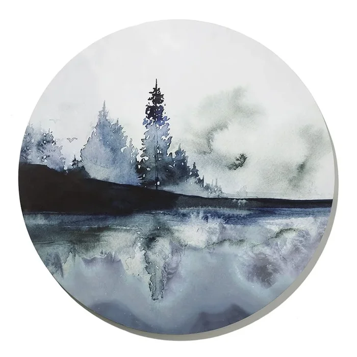 Round Canvas Forest