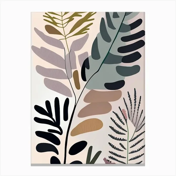 Royal Fern Wildflower Modern Muted Colours 2 Canvas PrintWS by Wildflower Studio