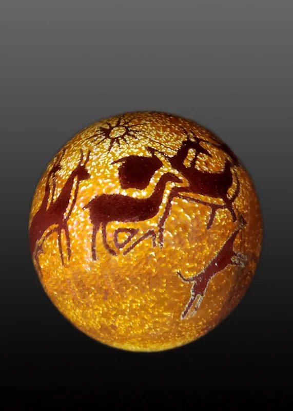 Running Antelopes Petroglyph Paperweight – Without Light Base