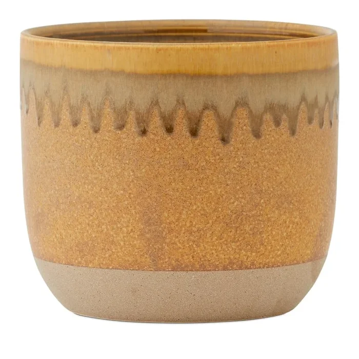 Running Glaze Mustard Pot