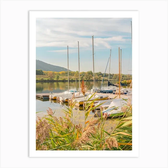 Sailboats On A Lake Art PrintNR by Natasha Riha Photography