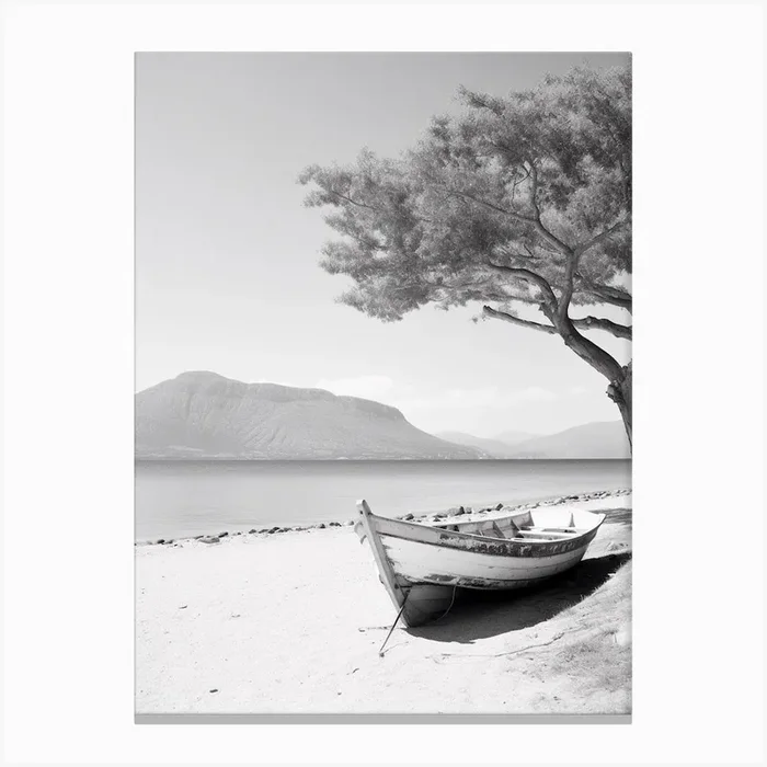 San Vito Lo Capo Italy Black And White Photography 1 Canvas Print by Monochrome Vistas