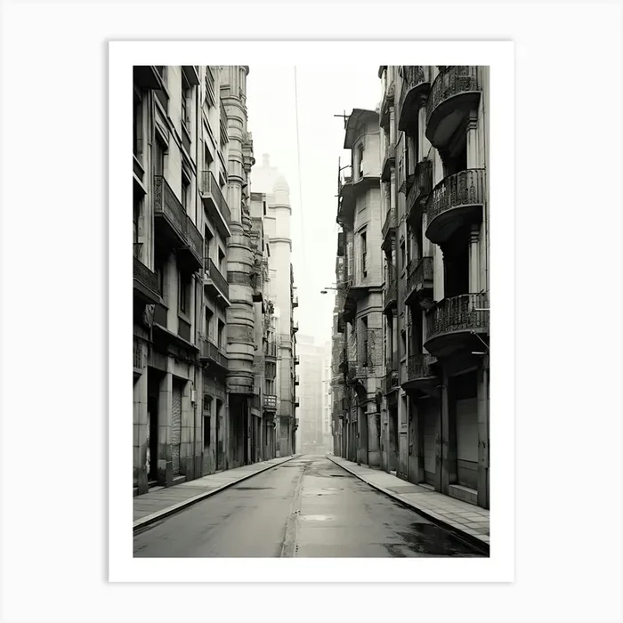 Santander, Spain, Photography In Black And White 2 Art Print by Monochrome Vistas