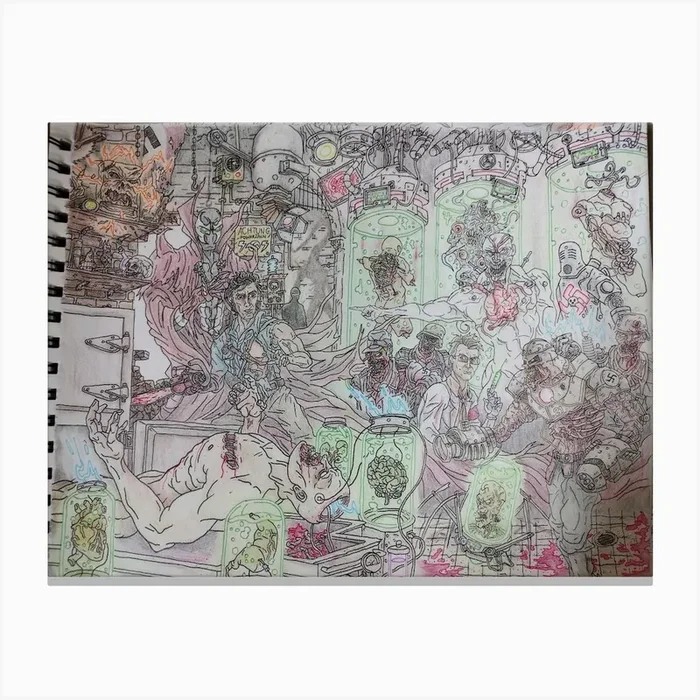 Satanic Canvas Print by Mancubi