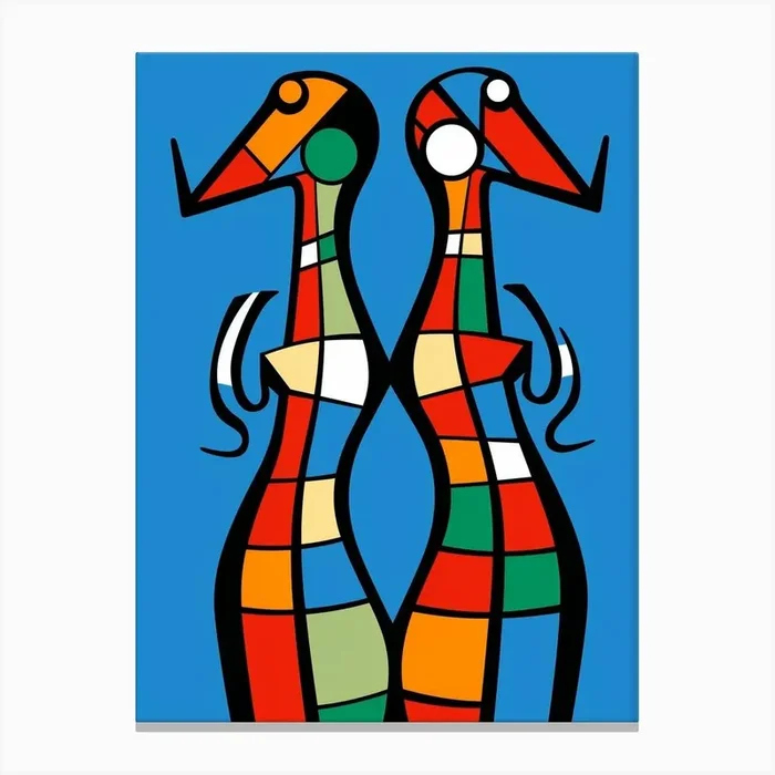 Seahorse Abstract Pop Art 3 Canvas Print by Abstract Art Expressions