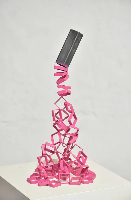 Sectioning pink (2024) Sculpture by Yannick Bouillault