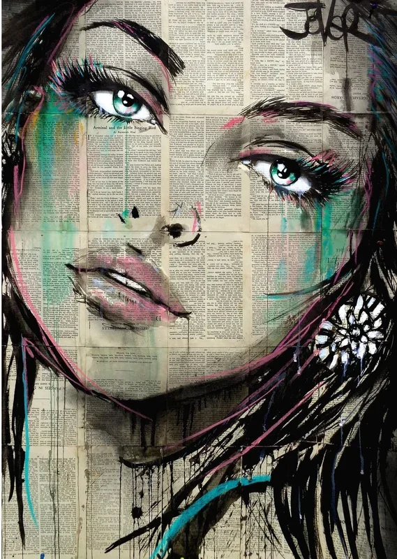SENORITA (2018) Ink drawing by Loui Jover